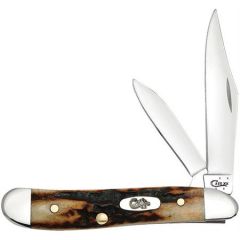 Case Peanut Folding Pocket Knife with Red Stag Handle
