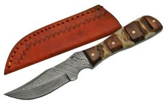 6.25" Mini Damascus Stag Handle Knife