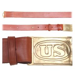 U.S. Belt W/ U.S. Plate Brown