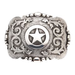 And West “Cabrillo” Texas Star with Etching and Scrolls Buckle