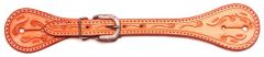 Spur Strap, 5/8" Tooled Leather, Men's Size