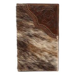 Nocona Western Wallet Men's Calf Hair Rodeo Floral Tool Brown