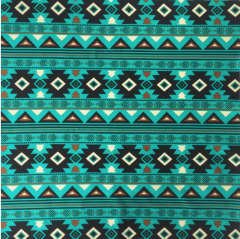 Rockmount Turquoise Native Print Cotton Bandana