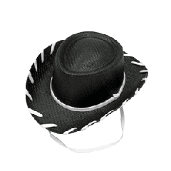 Kid's Woody Straw Hat-Black