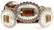 Nocona® Ladies' Brown Leather with Silver Conchos Belt