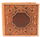 Ariat Bi Fold Floral Basket Weave Embossed Central Leather Wallet Tan