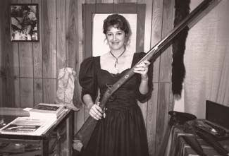 Mary Lou with rifle - Shot Show 1989