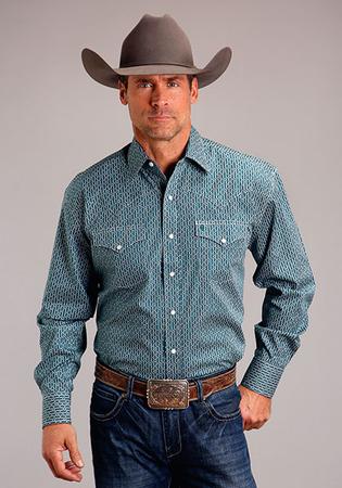 Stetson Men'S Hex Key Print Shirt