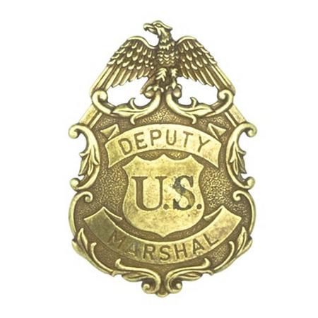 Deputy United States Marshal Eagle Badge - Brass