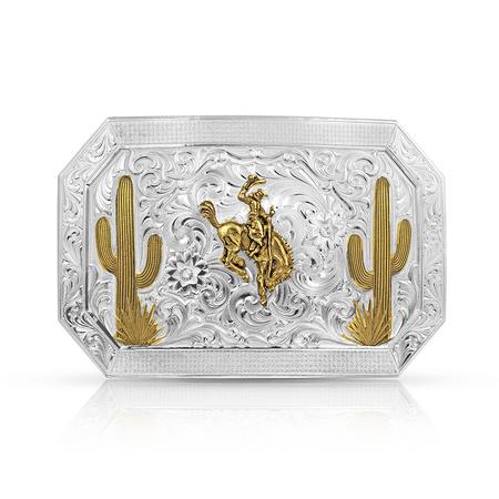 Montana Silversmiths Desert Joy Cactus Ranch Rodeo Bucking Horse Buckle