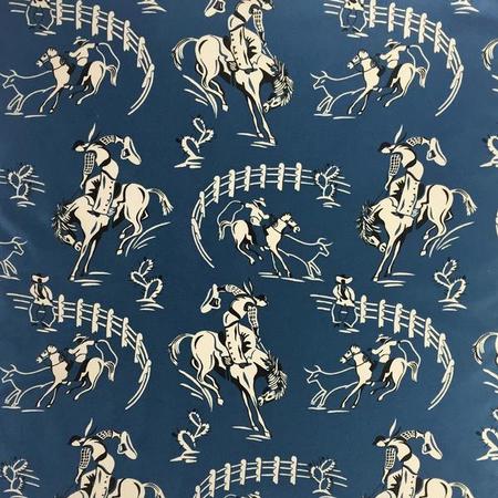 Rockmount Vintage Bronc Western Cotton Bandana In Blue