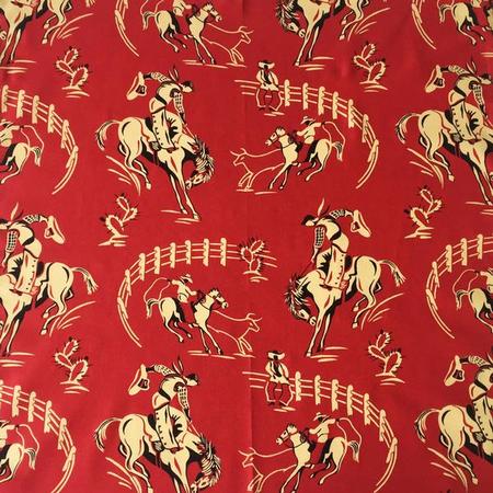 Rockmount Vintage Bronc Western Cotton Bandana-red