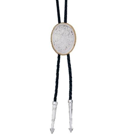 Montana Silversmiths Engraved Silver Bolo Tie