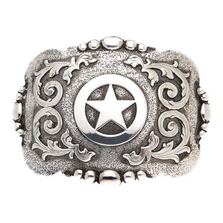 And West “cabrillo” Texas Star With Etching And Scrolls Buckle
