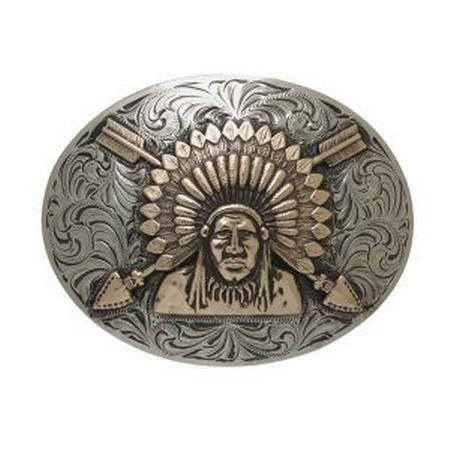 And West “sonoyta” Vintage Indian Chief Buckle