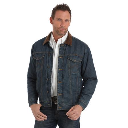 Wrangler Men'S Conceal Carry Blanket Lined Denim Jean Jacket-xxl