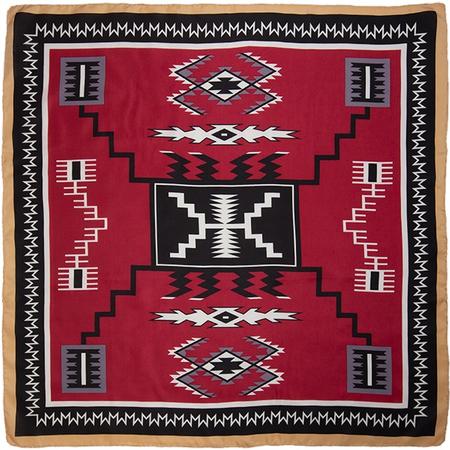 Wyoming Traders Aztec Silk Scarf-maroon And Black