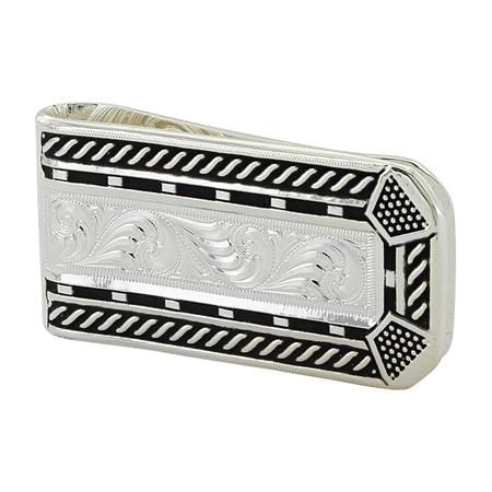 Montana Silversmiths Roped Horseshoe Nail Head Money Clip
