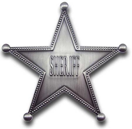 Tin Star Sheriff Badge