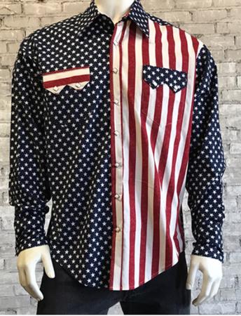 Rockmount American Flag 2-tone Western Shirt-xxl