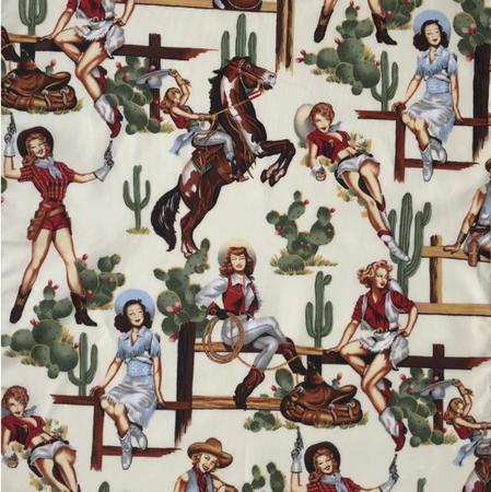 Rockmount Vintage Cowgirl Western Cotton Bandana In Ivory