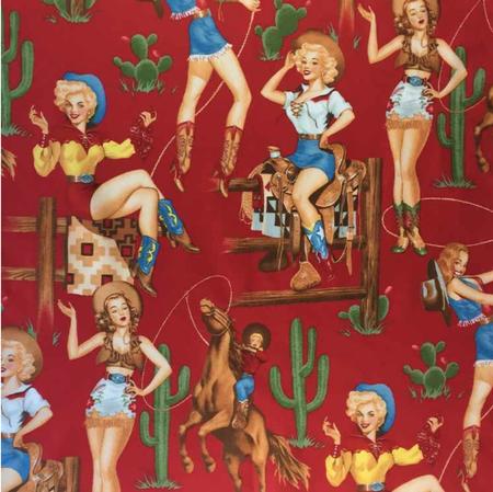 Rockmount Vintage Cowgirl Western Cotton Bandana In Red