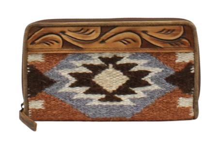 Ariat Saddle Blanket Wallet W Tooled Trim