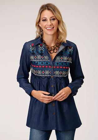 Roper Women'S Emb. Long Sleeve Shirt
