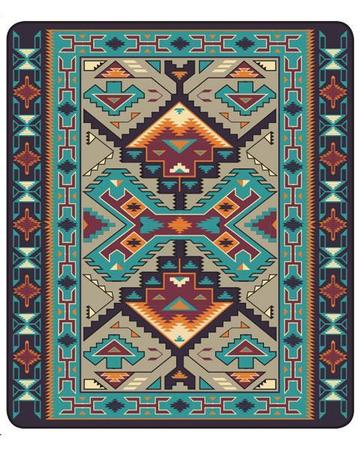 El Paso Saddleblanket El Cid Luxury Plush Queen Size Blanket