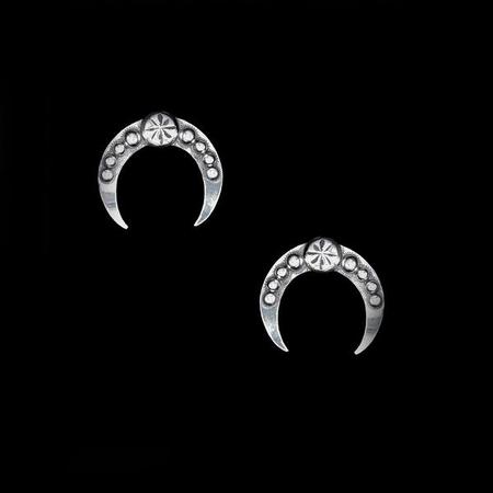 Vogt Beaded Crescent Moon Posts