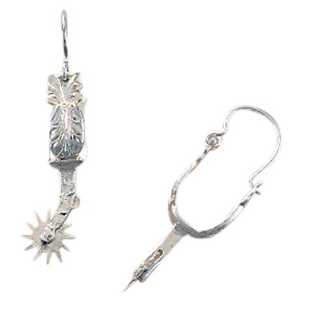 Vogt Matilda Silver Buckaroo Spurs Earrings