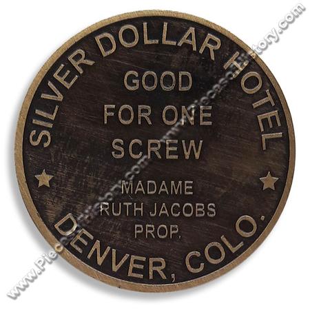 Silver Dollar Hotel Brothel Token