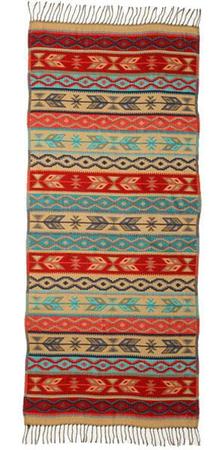 El Paso Saddleblanket Southwest Style Wrap (assorted Styles)-j6 Red,blue, And Tan Arrows