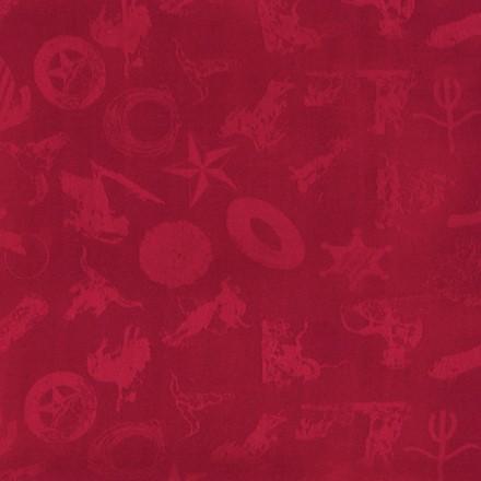 Wyoming Traders Cowboy Logo Silk Scarf-red