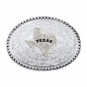Montana Silversmiths Antiqued Silver 6189 Series Texas State Western Belt Buckle 