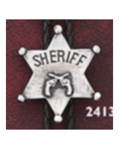 Bolo Sherrif Badge with Pistols